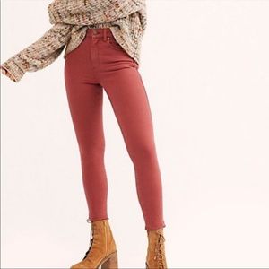 Free people high rise raw jean